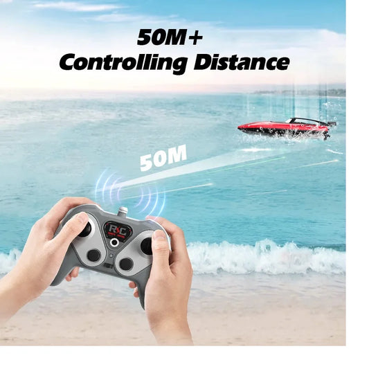Cross Border Remote Control Boat 2.4G High Speed Electric Toy With Lithium Battery For Kids Ages 6 To 12