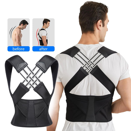Choice Back Posture Corrector Unisex Adjustable Full Back Support For Upper And Lower Pain Relief