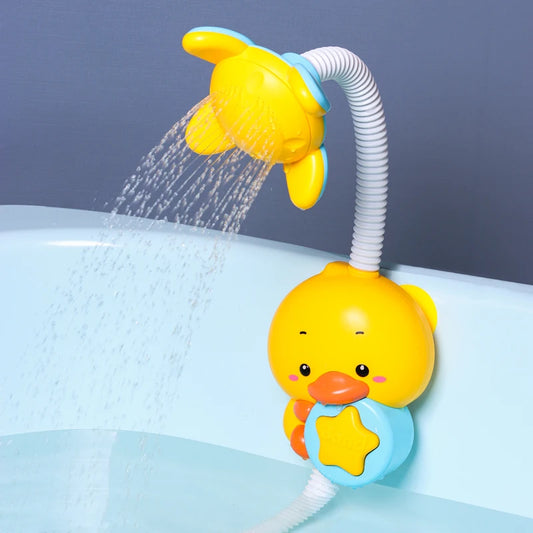 QWZ Bath Duck Water Spray Toy For Babies 0 To 3 Years Safe ABS Plastic Unisex Electric Shower Fun Gift