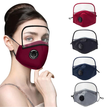 FLCOSLY Reusable PM2.5 Mask With 10 Replaceable Filters Windproof Valve Goggles For Adults