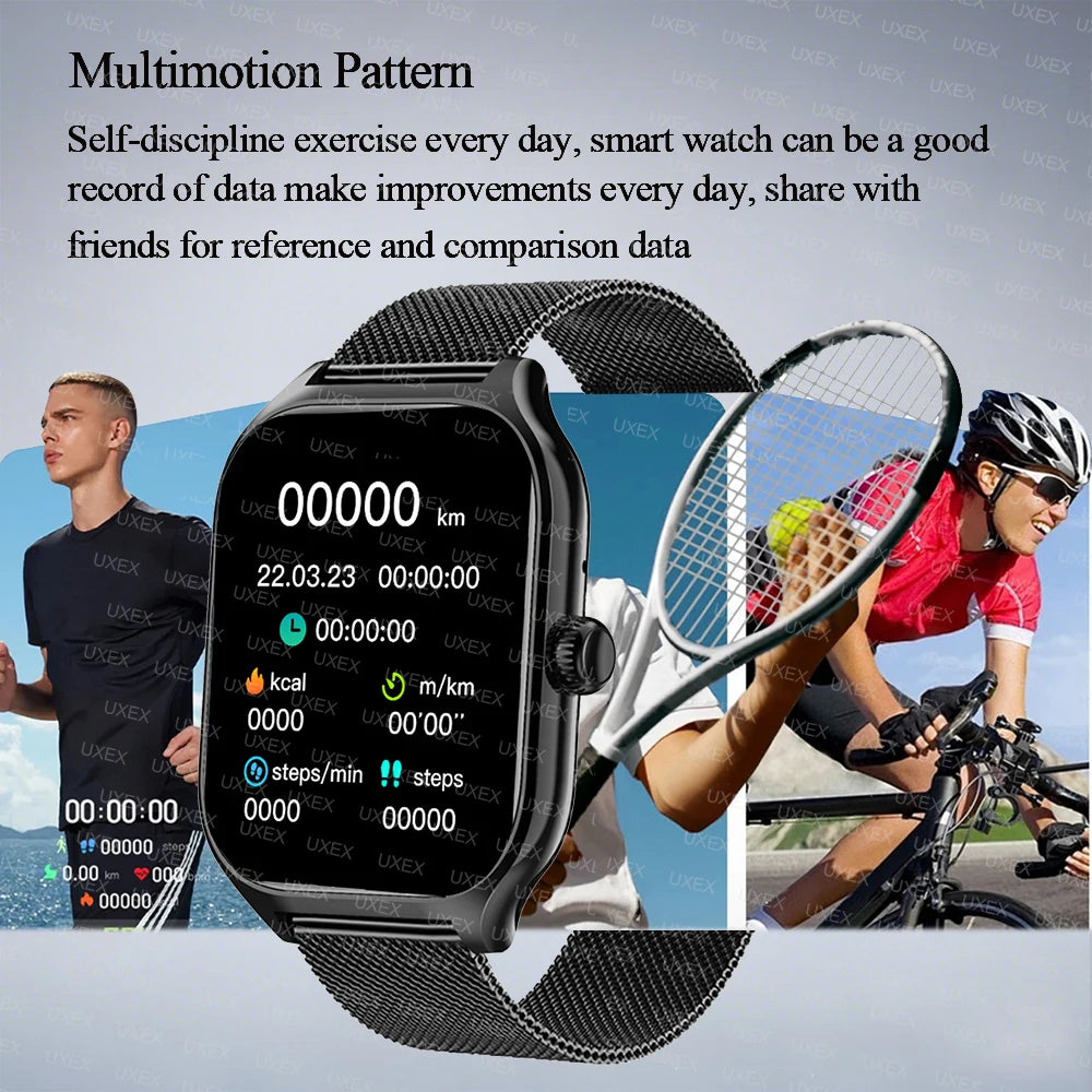 Smart Watch Plus Unisex Fitness Smartwatch With Bluetooth Call Full Touch Screen Android Compatible