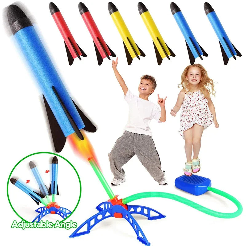 Rocket Foot Pump for Kids Portable Outdoor Air Powered Rocket Launcher Game by NOVELTYRC