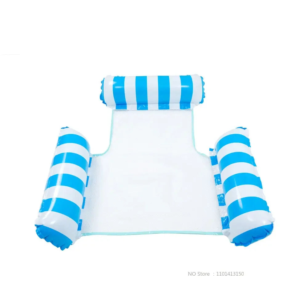 Water Hammock Recliner Pool Float Chair For Adults And Kids Inflatable Lounger With Ultra Comfort And Quick Inflation