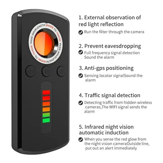 Choice Hidden Camera Detector Pro For Investigators Infrared Wireless Signal Scan GPS WiFi 4G Anti Spy