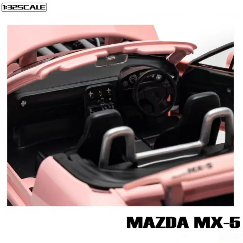 BeiDuDu 1to32 Mazda MX5 Diecast Alloy Car Model With Bright LED Sound Light For Kids Gift