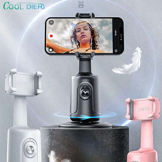 Cool Dier P01 360 Rotation Gimbal Stabilizer With AI Face Tracking For TikTok Live Streamers Smartphones