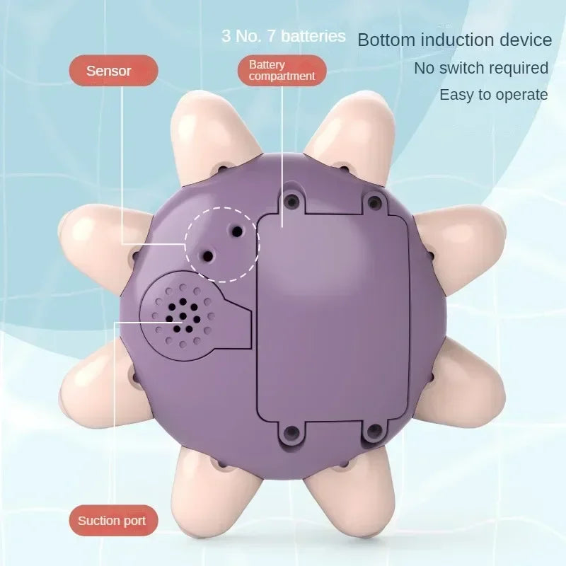 Macroupta Electric Whale Bath Toys With Water Spray LED Light Music For Kids 3 To 6 Years