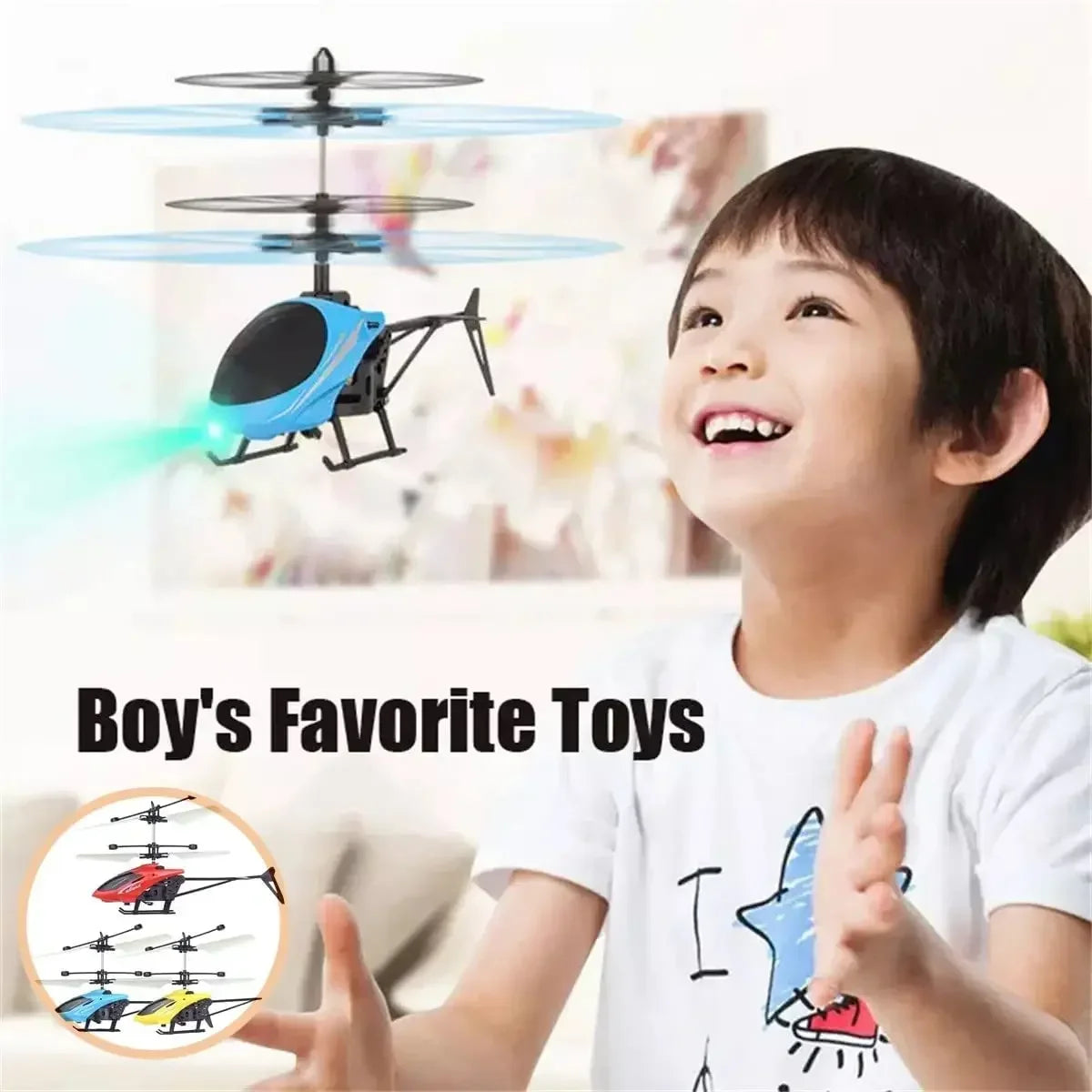 ZHENDUOC Gesture Sensing RC Helicopter For Kids Wireless Mini Airplane With Flashing Lights