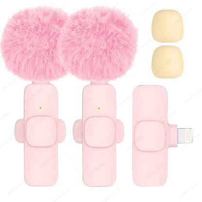 ZMYNOJLH Wireless Lavalier Microphone For iPhone And Android Plug And Play 10 Hours Battery 20m Range For Video Creators