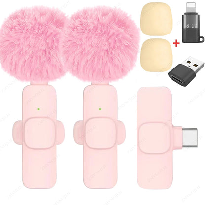 ZMYNOJLH Wireless Lavalier Microphone For iPhone And Android Plug And Play 10 Hours Battery 20m Range For Video Creators