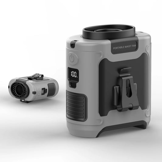 20000mAh Outdoor Neck Fan With LED Light Power Bank For Sports Outdoor Workers Strong Wind