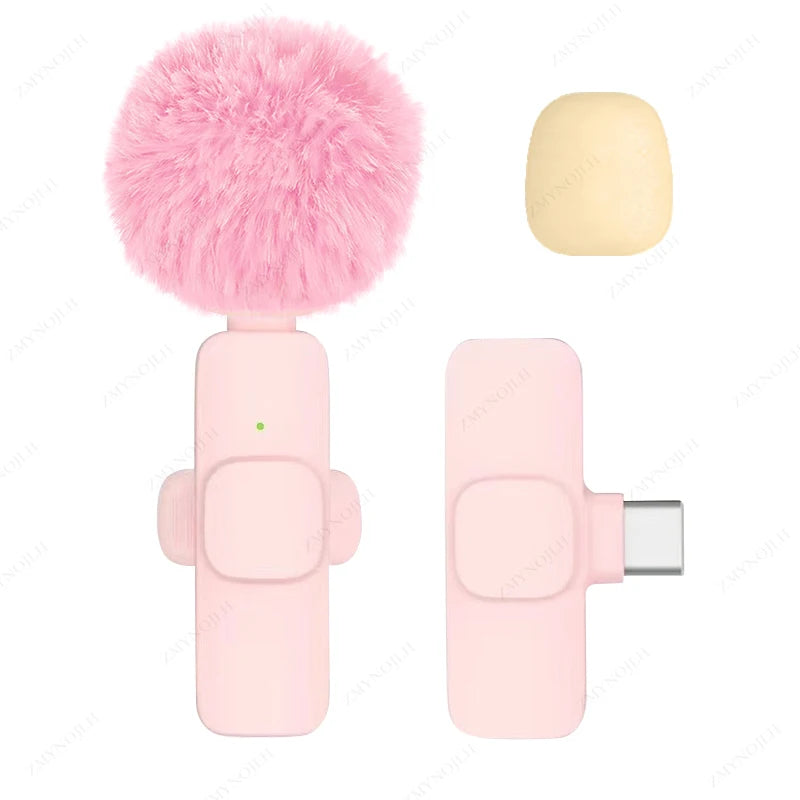 ZMYNOJLH Wireless Lavalier Microphone For iPhone And Android Plug And Play 10 Hours Battery 20m Range For Video Creators